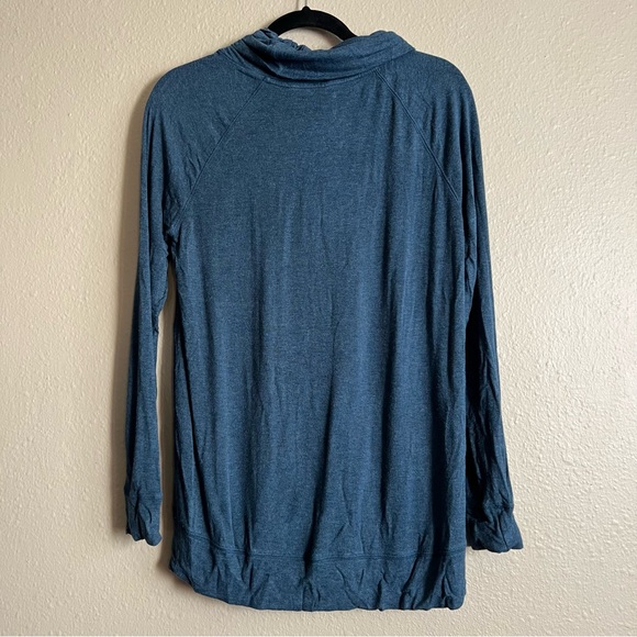 Lou & Grey Cowel Neck Long Sleeve Top Blue Women's Size Small Comfort Loungewear - Picture 4 of 4